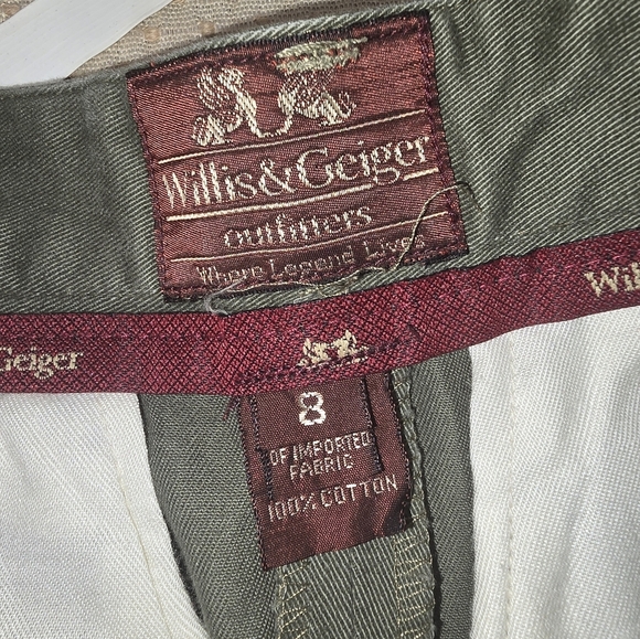 Vintage Willis& Geiger Skirt 8 USA Made Bush Poplin Wrap Maxi Green  Military - Picture 9 of 15